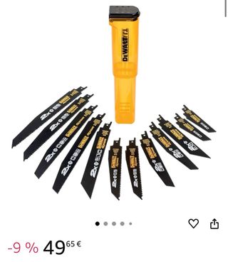 Juego 12 Hojas Sierra Recipro DeWalt