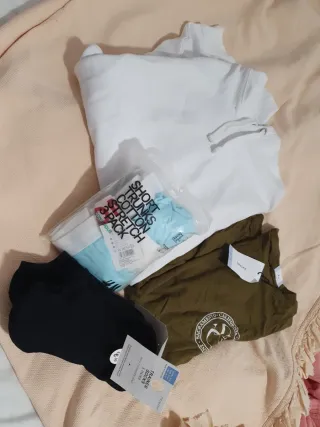 Sudadera Blanca y Boxer Verde Talla Única