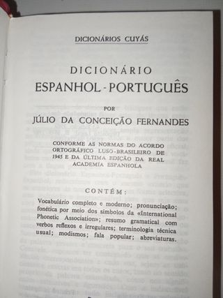 2x Diccionários: Portugués - Español - Portugués