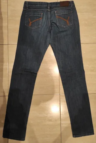 Vaqueros largos chica azules