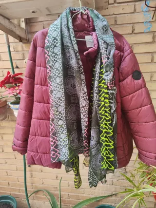 Chaquetón acolchado Losan burdeos 