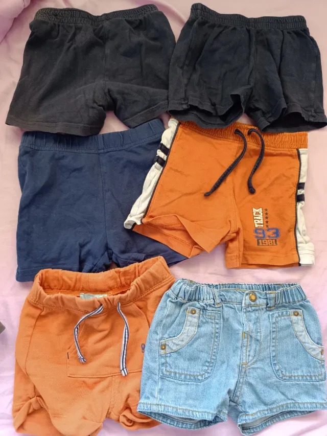 Lote 7 pantalones cortos bebé verano