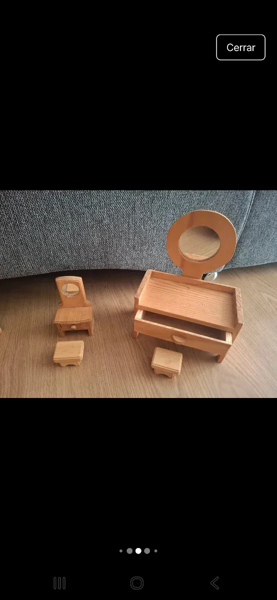Lote Muebles Casa Muñecas Madera
