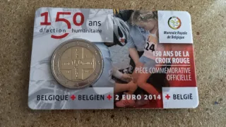 Bélgica 2 Euro Conmemorativas en coincard