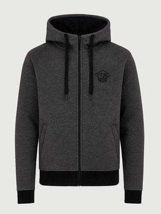 Sudadera Chimp Loco Monky cremallera gris