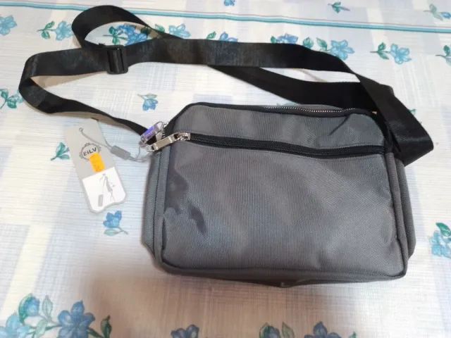 Bolso bandolera chico gris nuevo
