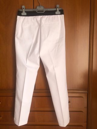 Pantalón señora talla S blanco