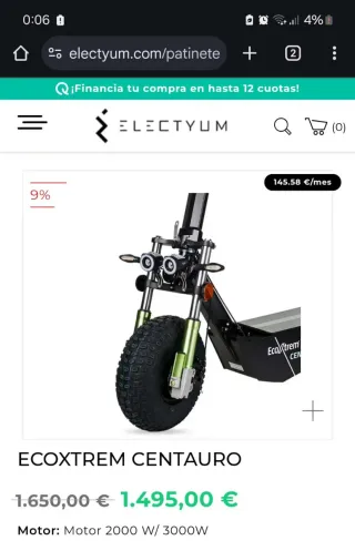 Ecoxtrem Centauro 3000W Patinete Eléctrico