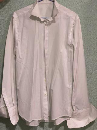 Camisa de vestir blanca hombre