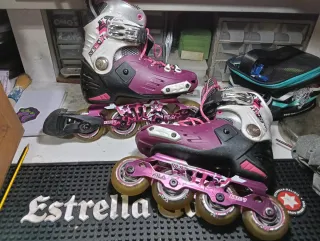 Patines Fila Ajustables Talla 28-31 Rosa
