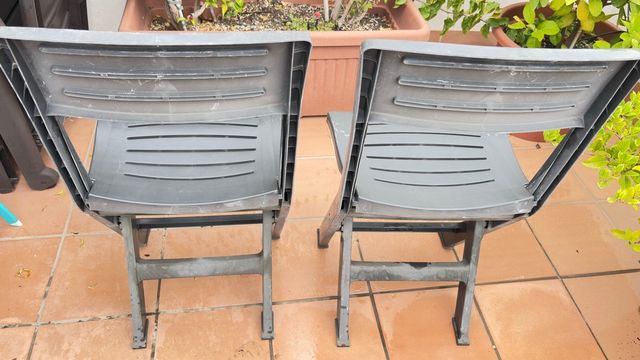 Sillas PVC marrones  para Terraza 37x40x80