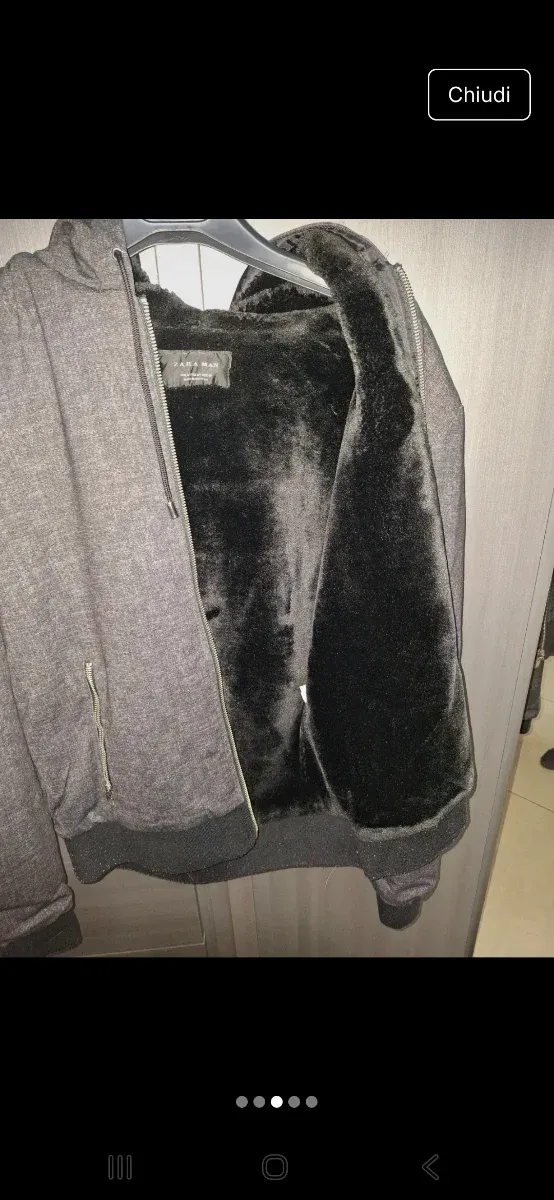 Zara Giubbotto Uomo Grigio
