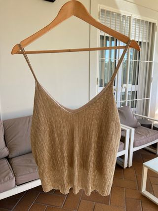 blusa dorado brillante