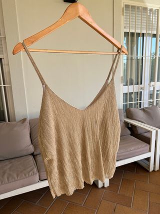 blusa dorado brillante
