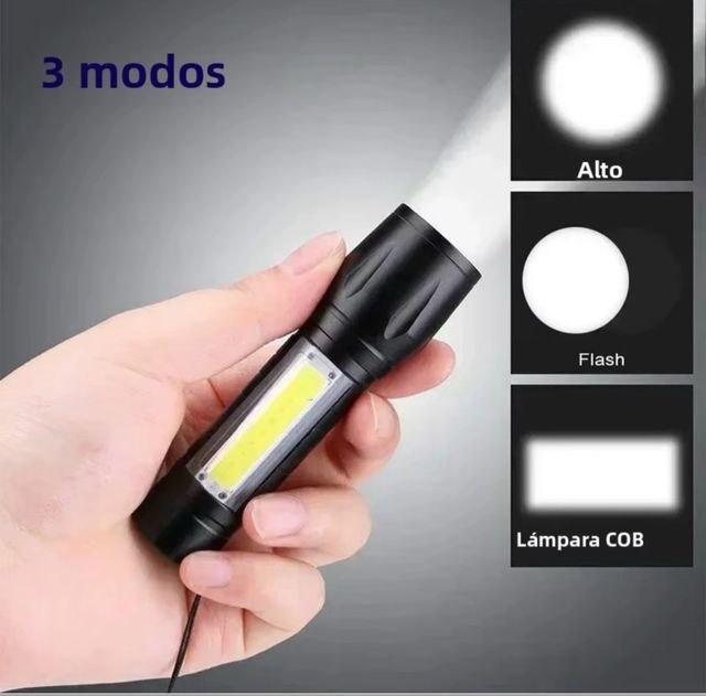 Linterna LED Recargable 3 Modos