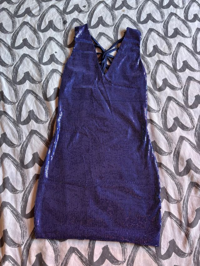 Vestido Morado Lentejuelas