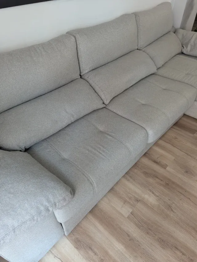Sofá 4 plazas con Chaiselongue Beige