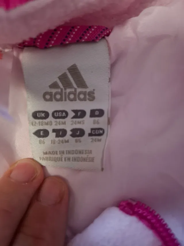 Macacão de Neve Adidas Pink para Menina Tamanho 12-18m