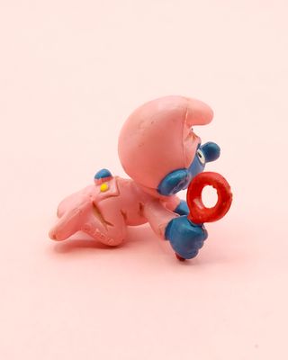 Figura PVC Bebé Pitufo Rosa