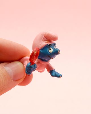 Figura PVC Bebé Pitufo Rosa