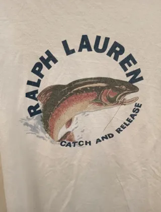 T-shirt Ralph Lauren vintage pesca taglia L