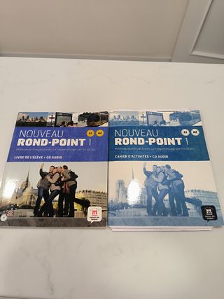 Libro francés Nouveau Rond Point A1 y A2.

