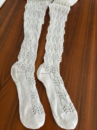 Panty calado hilo perle blanco. Niña de 10-12años