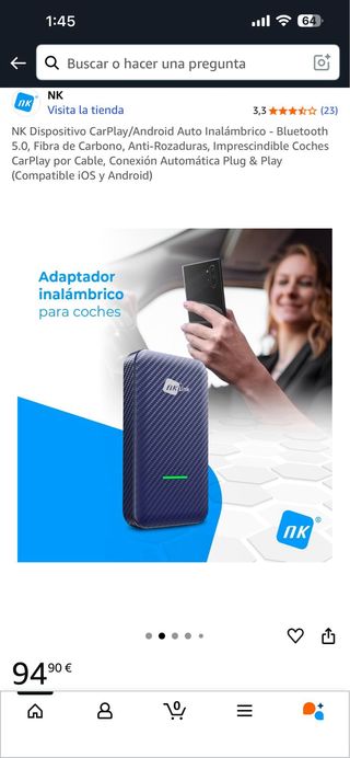 NK CarPlay/Android Auto Inalámbrico