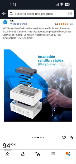 NK CarPlay/Android Auto Inalámbrico