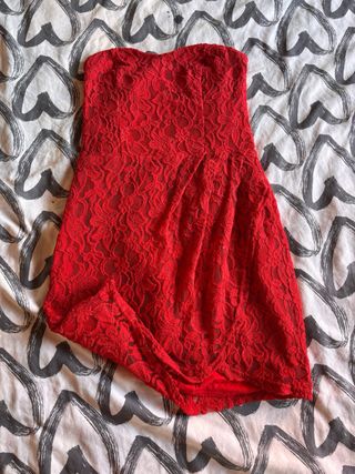 Vestido rojo encaje