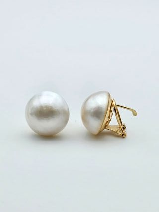 Pendientes Oro 18K Perlas 6,50gr 1,5cm