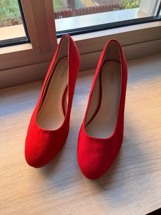 Zapatos tacón rojos talla 42 