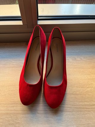 Zapatos tacón rojos talla 42 