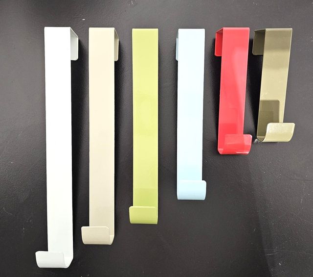 Juego 6 Perchas Puerta Metal