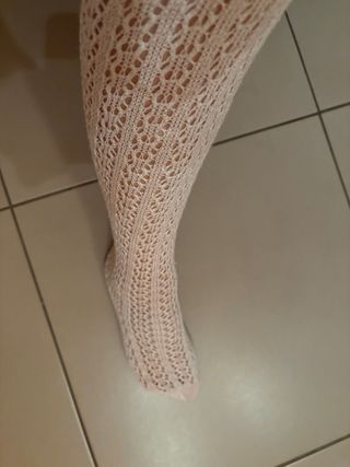 Panty calado perle blanco niña 6-8 años
