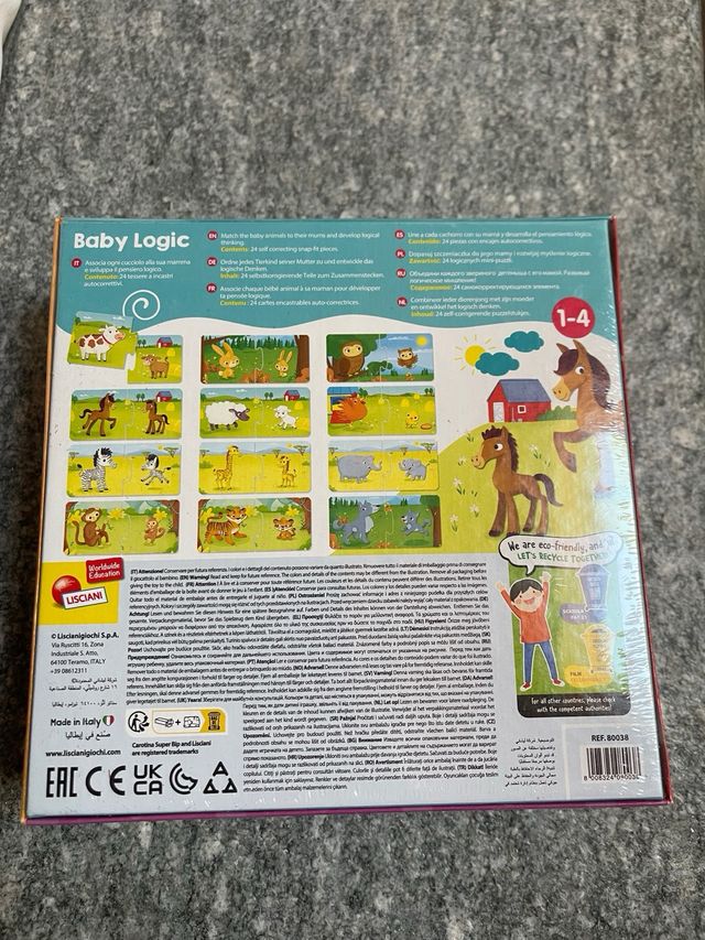 Carotina Baby Logic Lisciani Puzzle 1-4 Anni