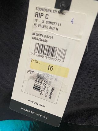 Sudadera Rip Curl GRIS Talla 16-XL