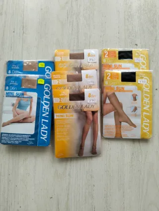 Mini medias Golden Lady 8 den beige