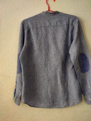 Camisa de lino rayas Massimo Dutti