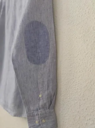 Camisa de lino rayas Massimo Dutti