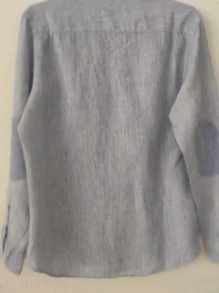 Camisa de lino rayas Massimo Dutti