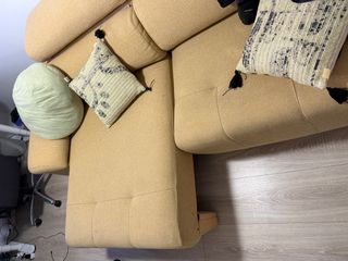 Sofá Chaise Longue Amarillo Tela