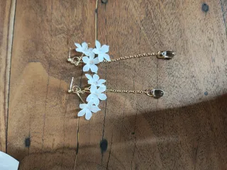 Orecchini Fiori Bianchi e Oro