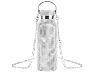 Botella Térmica Brillante con Cadena