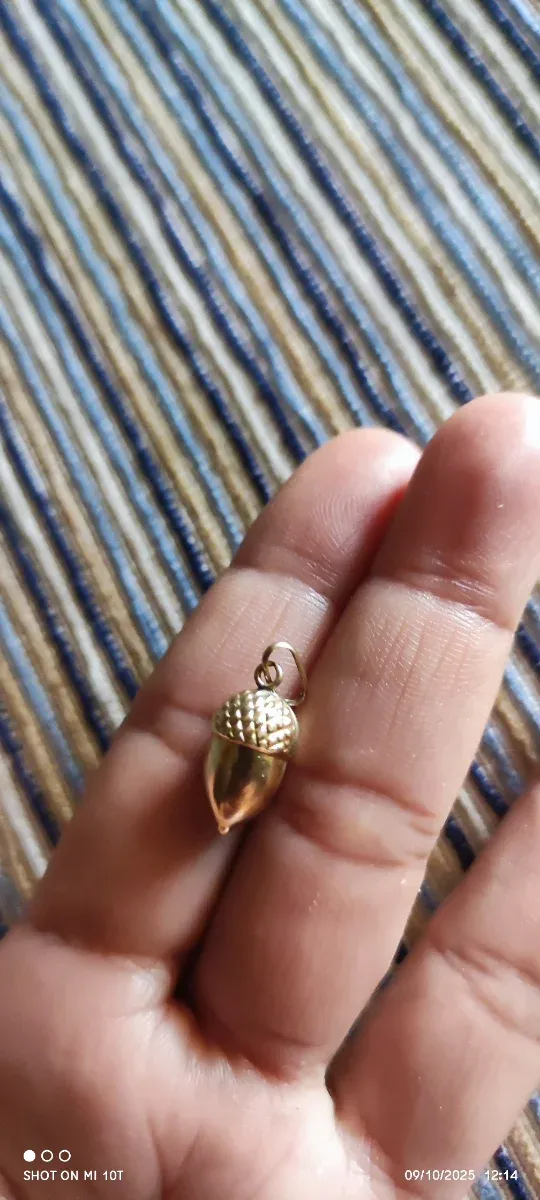 Colgante Bellota Suerte Oro