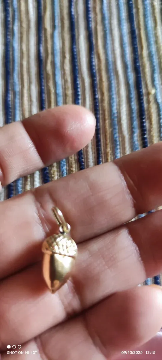 Colgante Bellota Suerte Oro