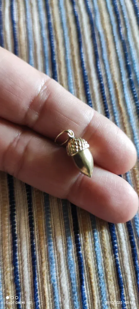 Colgante Bellota Suerte Oro