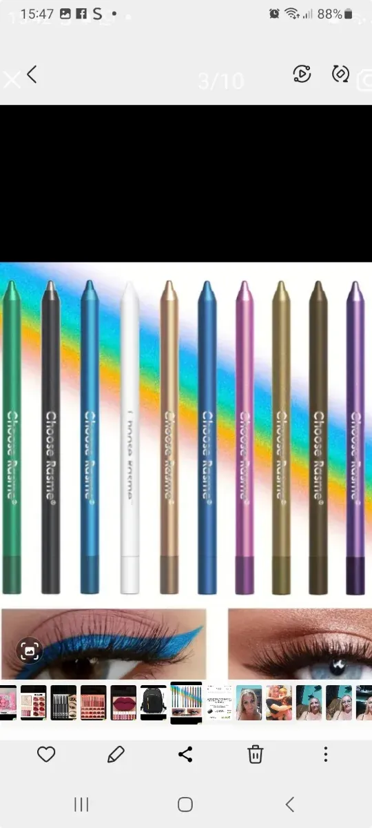 Delineador ojos ,pintalabios 1€ la pieza