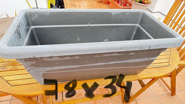 Tiesto rectangular plástico 78x34