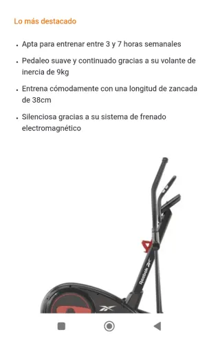 Bicicleta Elíptica Reebok GX40s